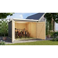 Karibu Fahrradgarage 4 Fahrradbox grau