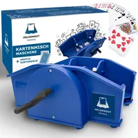 HELDENGUT Kartenmischer manuell – Kartenmischmaschine mit Kurbel für Spielkarten,