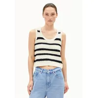 ARMEDANGELS Pullunder CLAAIRE Stripes Regular Fit Raw White-Night Sky