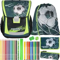 Spirit Schulranzen Set Cool Fussball 10-teilig gefüllt grün