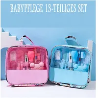 Tpfbeauty Babypflege-Set 13-teilig mit Badewannen-Thermometer, Rosa