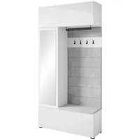 Livetastic Garderobe Tejo ca. 115x232 cm Weiß, hgl.