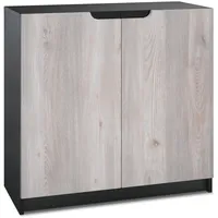 Vladon Kommode, Silbereichen, Holzwerkstoff, 82x78x37 cm, Wohnzimmer, Kommoden &