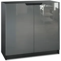 Vladon Kommode, Grau, Holzwerkstoff, 82x78x37 cm, Wohnzimmer, Kommoden &