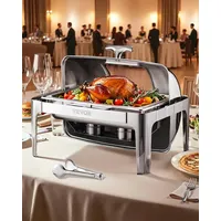 Vevor Chafing Dish Set Speisenwärmer Edelstahl mit 2 Pfannen