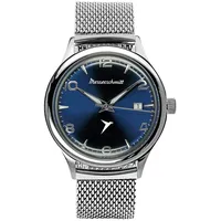 Aristo Vollmer Blaue Kabinenroller-Uhr, Milanaiseband.