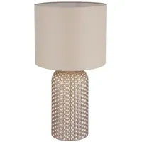 GLOBO Lighting Tischleuchte Tischlampe Nachttischleuchte champagner Glas Wohnzimmerlampe H