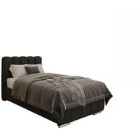 Panda möbel Polsterbett, Schwarz, Holz, 90x200 cm, Schlafzimmer, Betten,