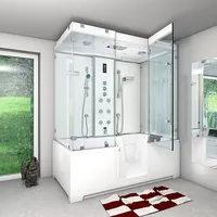 AcquaVapore Kombination Badewanne Dusche K88-WS-TH-C-EA Duschtempel 180x100 cm OHNE