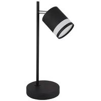 GLOBO Tischleuchte Tischlampe Schlafzimmerlampe schwarz opal verstellbar 1 flammig