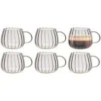 Zoha Glas Riffle Cup 400ml für Kalt- & Heißgetränke,