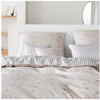 ELEGANTE Kissenbezug einzeln 40x40 cm Mako-Satin Bettwäsche Fleurs greige