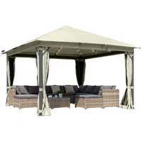 Brast Pavillon Infinity 4x4x Beige inkl. Moskitonetz | led
