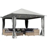 Brast Pavillon Infinity 4x4m Hellgrau inkl. LEDs