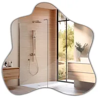 Tulup Spiegel Transparent, Glas, Organisch, 77.3x77.3x0.4 cm, Spiegel, Wandspiegel