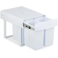 Relaxdays Einbaumülleimer 32 l Weiß