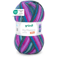 Gründl Häkelgarn 2612-60 Big Mamma Print magenta/blau/grün, 400 g