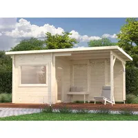 Palmako Saunahaus Sanna 4,1 + 5,9 m2 hellgrau/weiß lackiert