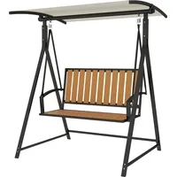 Outsunny Hollywoodschaukel schwarz Metall B/H/L: ca. 112x162x142 cm -