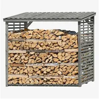 EdiGarden Kaminholzregal / Brennholzregal Flammo XL KI grau 237x114x203cm