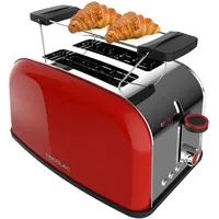 Cecotec Vertikaler Toaster time 850 Red, 850W, Doppelter Kurzschlitz