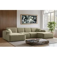 Kaiser möbel Ecksofa U-Form Siena mit Stoff Maloy Olive