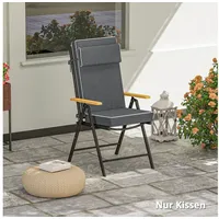 Outsunny Sitzkissen 120 x 47 x 9,5 cm dunkelgrau