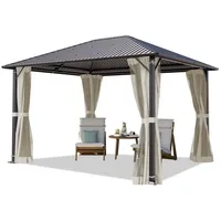 TOOLPORT Moonlight 3x3,65 m mit Stahldach - Hardtop Pavillon