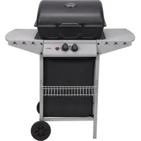 LUND Gasgrill 5,5 kW 2 Brenner Edelstahl/Schwarz