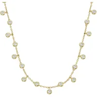 Smart Jewel Collier mit Zirkonia Silber 925 goldfarben