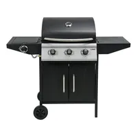 LUND Gasgrill 12,8 kW 3+1 Brenner Schwarz