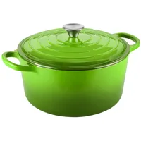 Fisko Profi-Gussbräter Schmortopf Kochtopf Topf Braten 6,3 Liter grün