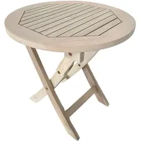 Estexo Klapptisch Balkontisch Beistelltisch 48 cm Rund Akazienholz Gartentisch