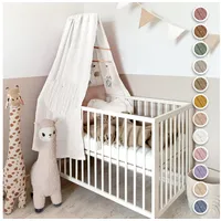 Lilimaus Betthimmel Babybett Gold Applikation in 12 Farben [inkl.