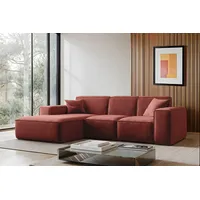 Kaiser möbel Ecksofa L-Form Siena Stoff Maloy Kirsche Links