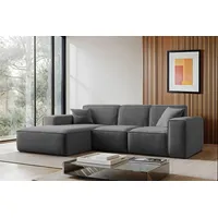 Kaiser möbel Ecksofa L-Form Siena Stoff Maloy Graphit Links
