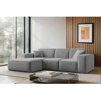 Kaiser möbel Ecksofa L-Form Siena Stoff Maloy Grau Links