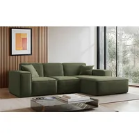 Kaiser möbel Ecksofa L-Form Siena Stoff Maloy Grün Rechts