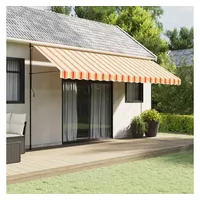 VidaXL Markisenvolant Gelb und Orange Gestreift 5 m