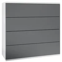 Vladon Kommode, Anthrazit, Holzwerkstoff, 76x76x35 cm, Wohnzimmer, Kommoden &