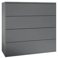 Vladon Kommode, Anthrazit, Holzwerkstoff, 76x76x35 cm, Wohnzimmer, Kommoden &
