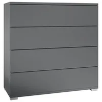 Vladon Kommode, Anthrazit, Holzwerkstoff, 76x76x35 cm, Wohnzimmer, Kommoden &