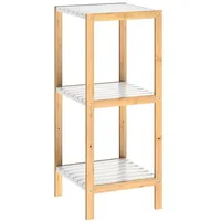 CASARIA Badregal Bambus Ablagen Belastbarkeit 30kg Küche Wohnzimmer Bad