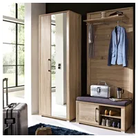 Lomadox Garderoben Set GOCH-36 Dielenschrank mit Spiegel Schuhbank inkl.