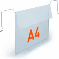 Durable Drahtbügeltasche mit Klappe A4 quer, transparent, 50 Stück