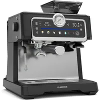 Klarstein GrandPresso Touch Siebträgermaschine Mit Mahlwerk – 20-Bar, 1350
