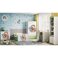 99rooms Dreams Motiv XIII Kinderzimmer-Set Weiß Hellgrün 80x160 cm