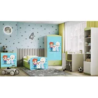 99rooms Dreams Motiv VIII Kinderzimmer-Set Weiß Hellgrün 70x140 cm