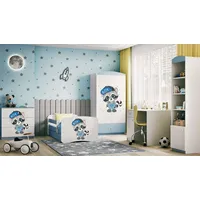99rooms Dreams Motiv XII Kinderzimmer-Set Weiß Hellblau 80x160 cm