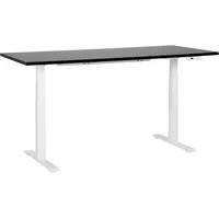 Beliani Schreibtisch Schwarz Weiß Holz 180x63x72 cm Arbeitszimmer, Schreibtische,